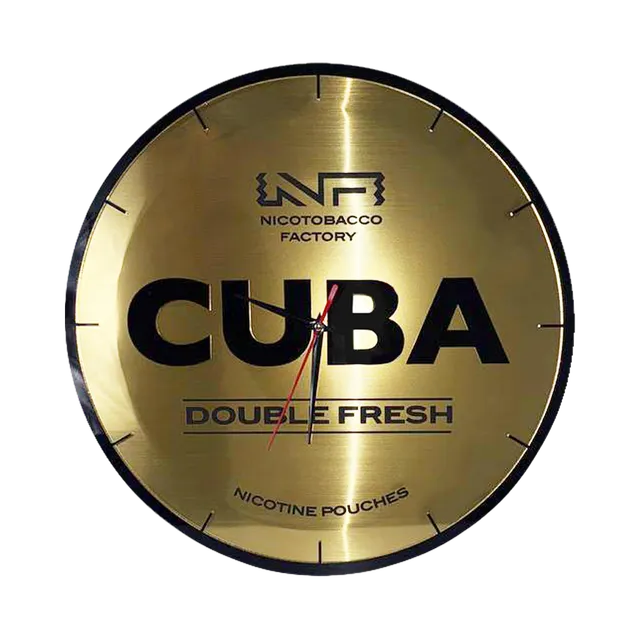 cuba-merch-branded-wanduhr-schwarz-modern-b-ro image 1