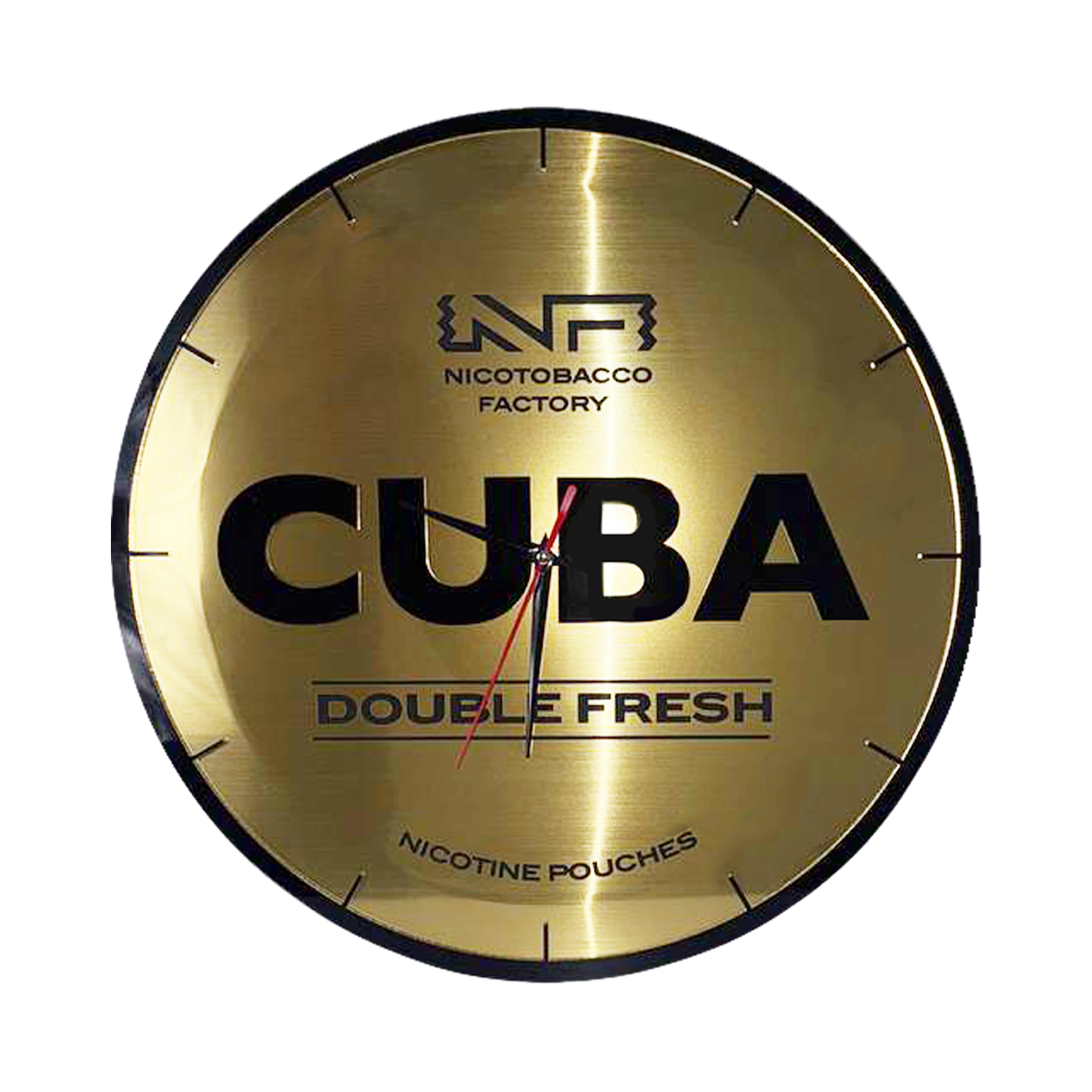 cuba-merch-branded-wanduhr-schwarz-modern-b-ro image 1