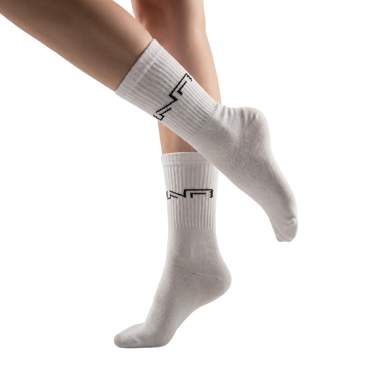 cuba-merch-branded-socks-crew-socken-wei-baumwolle image 1