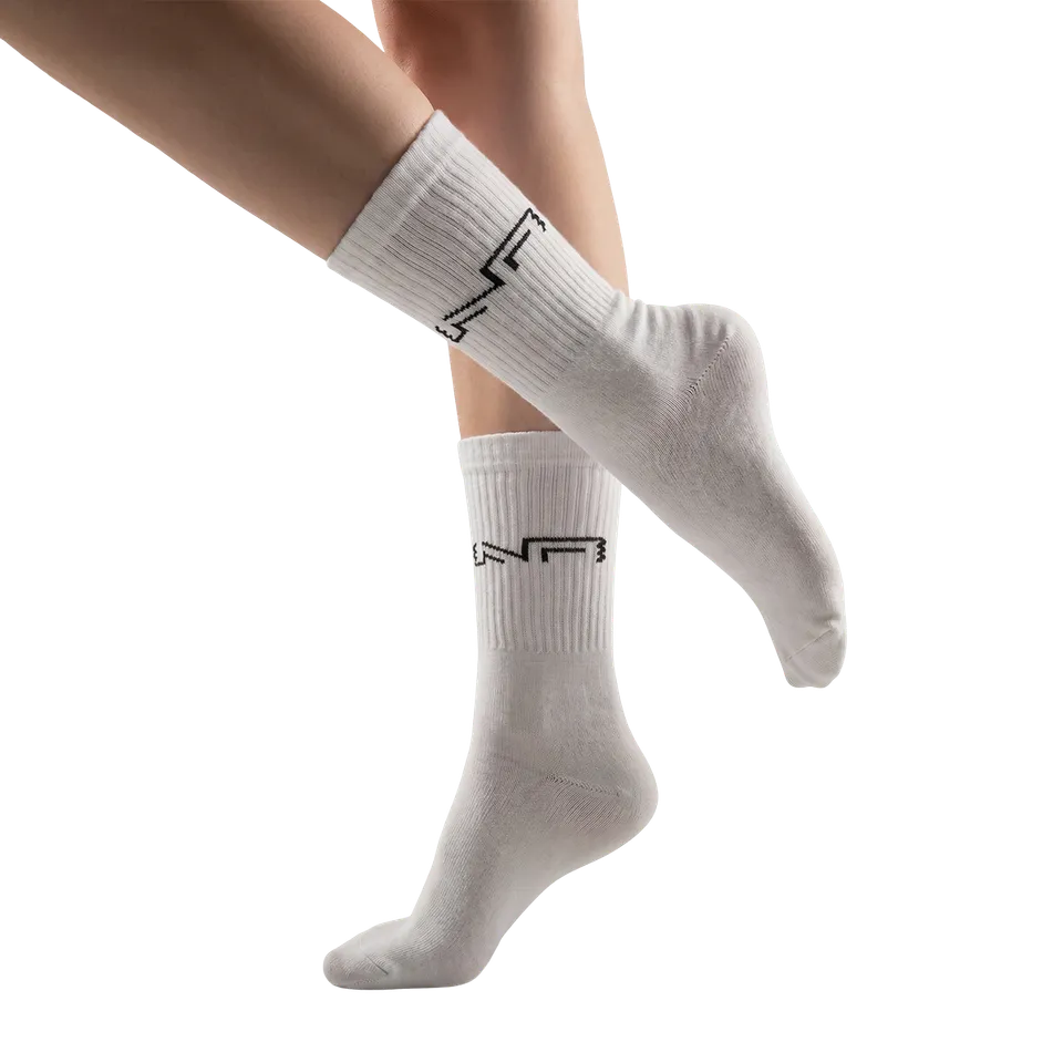 cuba-merch-branded-socks-crew-socken-wei-baumwolle image 1