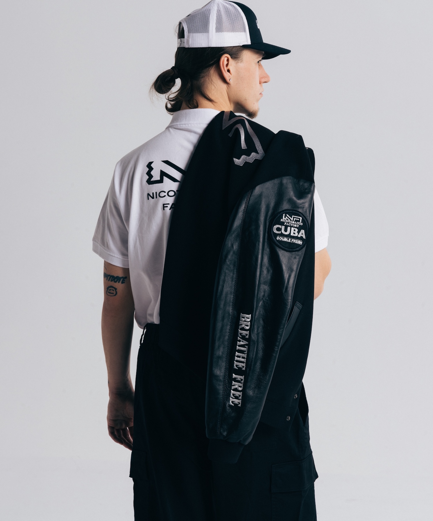 nicotobacco-varsity-lederjacke-wolle-stickerei-schwarz image 8